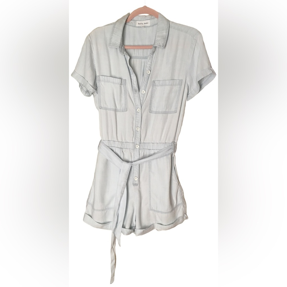 Anthropologie Bella Dahl Rolled Hem Utility Romper medium